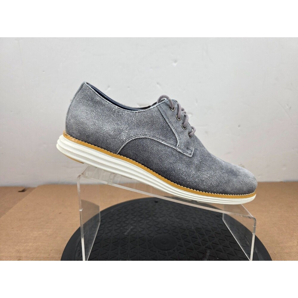 Cole Haan OriginalGrand Gray Suede Plain Toe Oxford Mens 8.5M C29677 Shoe
